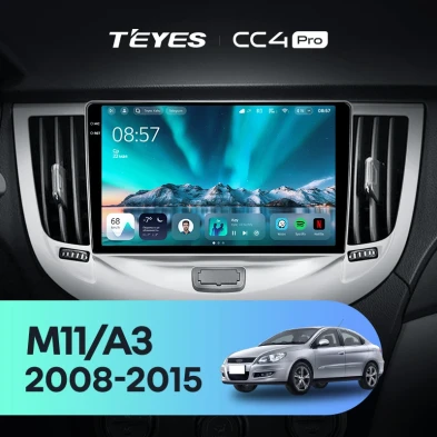Штатная магнитола Teyes CC4 Pro 8/128 Chery M11 A3 (2008-2015)