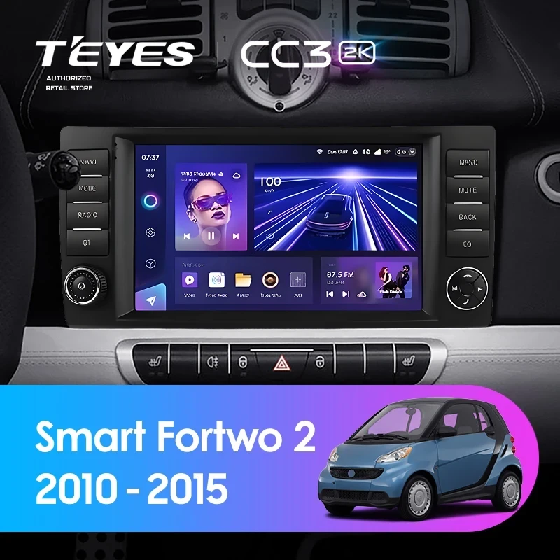 Штатная магнитола Teyes CC3 2K 4/32 Mercedes-Benz Smart Fortwo 2 (2010-2015) F2