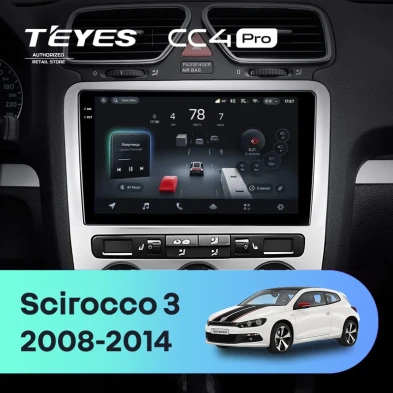 Штатная магнитола Teyes CC4 Pro 8/128 Volkswagen Scirocco 3 Mk3 (2008-2014) F5