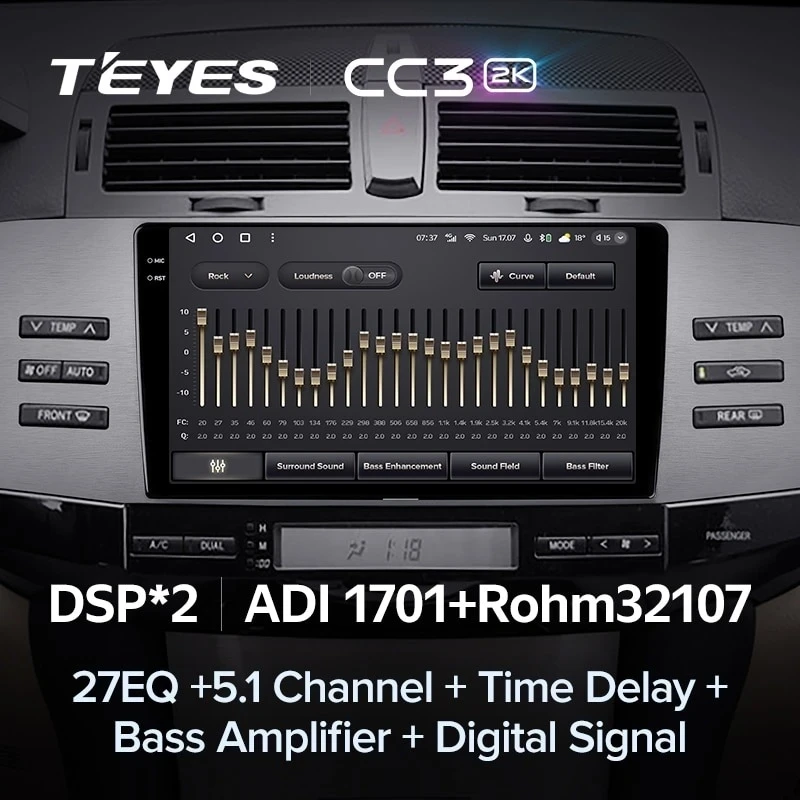 Штатная магнитола Teyes CC3 2K 4/64 Toyota Mark X X120 (2004-2009) Правый руль