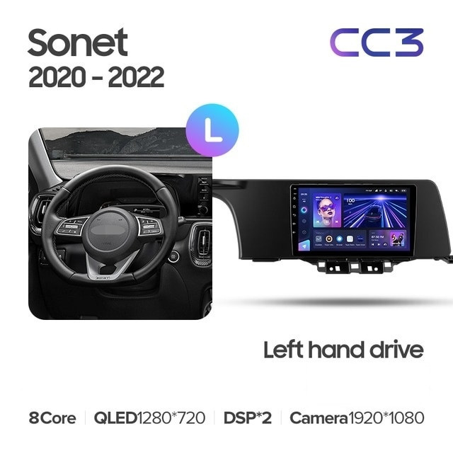 Штатная магнитола Teyes CC3L 4/64 Kia Sonet (2020-2022)