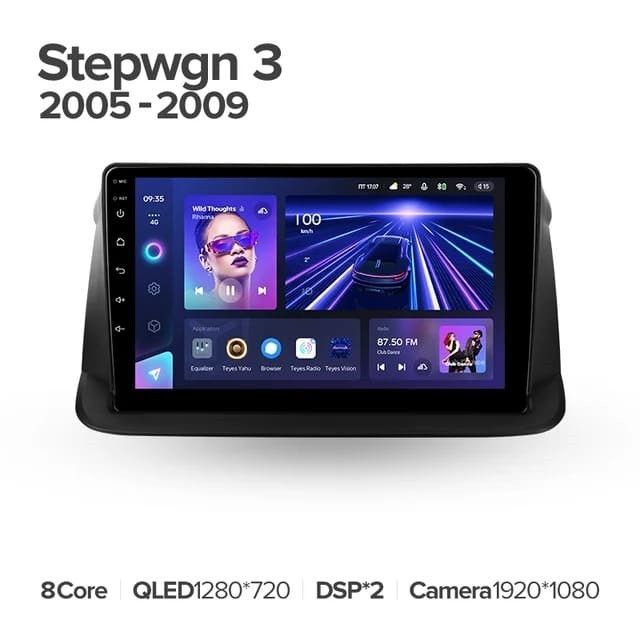 Штатная магнитола Teyes CC3 4/32 Honda Stepwgn 3 (2005-2009) Правый руль