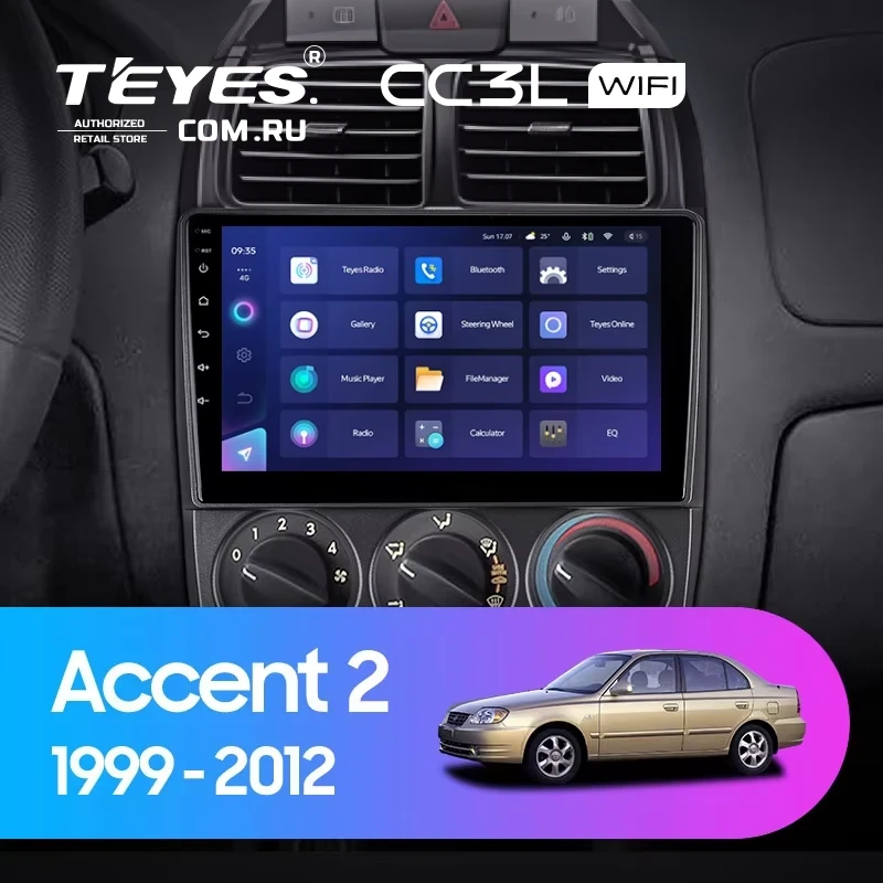 Штатная магнитола Teyes CC3L WiFi 2/32 Hyundai Accent II LC2 (1999-2012) F2