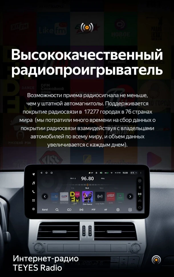 Штатная магнитола Teyes LUX ONE 6/128 Toyota Land Cruiser Prado 150 (2018-2020)