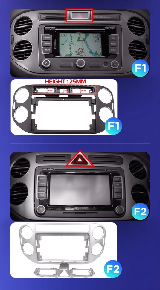 Штатная магнитола Teyes CC3 2K 4/32 Volkswagen Tiguan 1 NF (2006-2016) F1 (13")