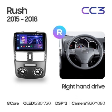 Штатная магнитола Teyes CC3 4/32 Toyota Rush (2015-2018) Правый руль