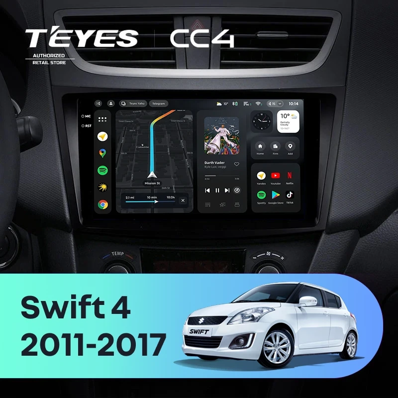 Штатная магнитола Teyes CC4 6/64 Suzuki Swift 4 (2011-2017)