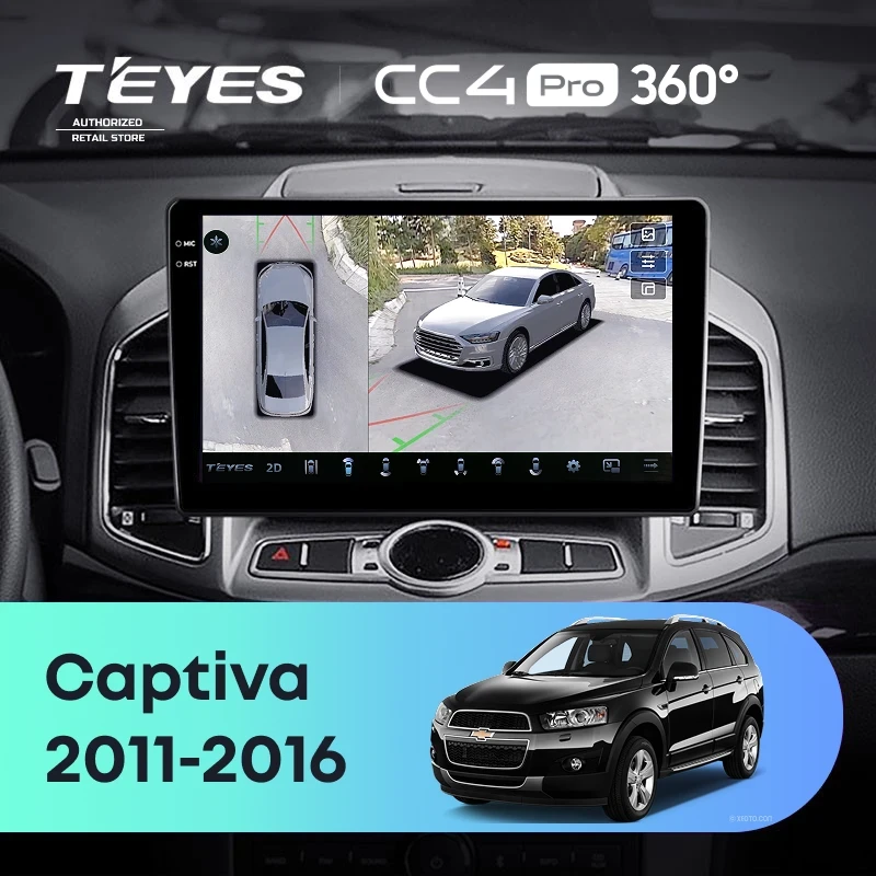 Штатная магнитола Teyes CC4 Pro 360 8/128 Chevrolet Captiva 1 (2011-2016) F2