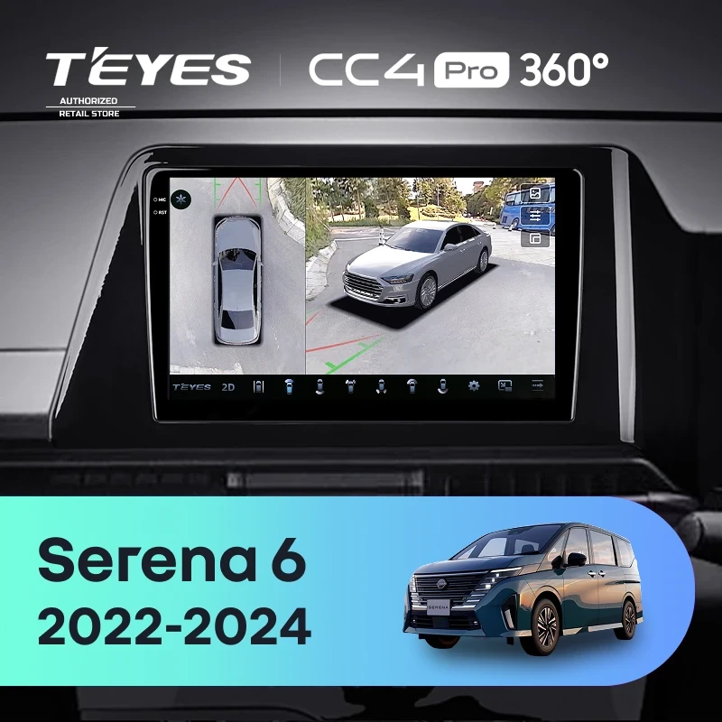 Штатная магнитола Teyes CC4 Pro 360 8/128 Nissan Serena 6 C28 (2022-2024)