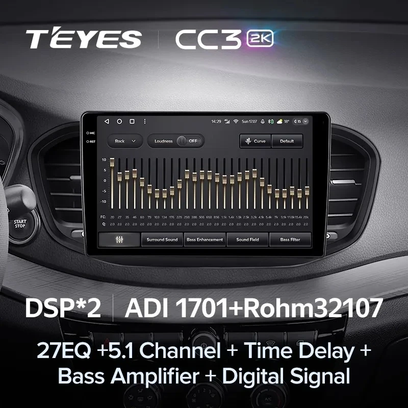 Штатная магнитола Teyes CC3 2K 6/128 Lada Vesta (2023-2026) F2 Тип-A