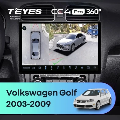 Штатная магнитола Teyes CC4 Pro 360 8/128 Volkswagen Golf (2003-2009) (13")