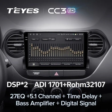Штатная магнитола Teyes CC3 2K 6/128 Hyundai i10 (2013-2016)