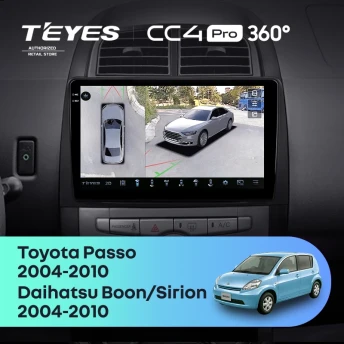 Штатная магнитола Teyes CC4 Pro 360 8/128 Toyota Passo XC10 (2004-2010)