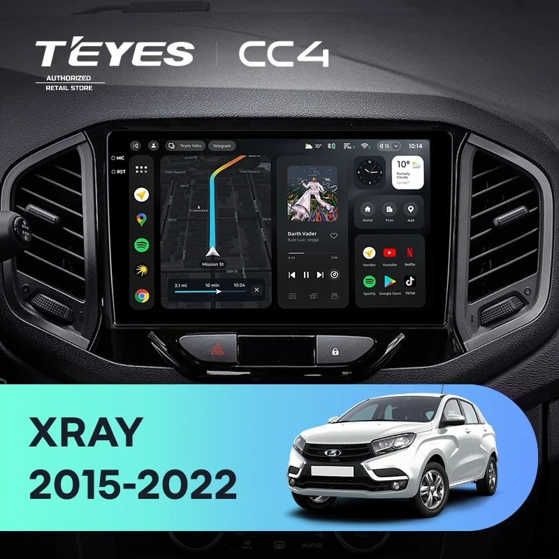 Штатная магнитола Teyes CC4 6/64 Lada Xray (2015-2022)