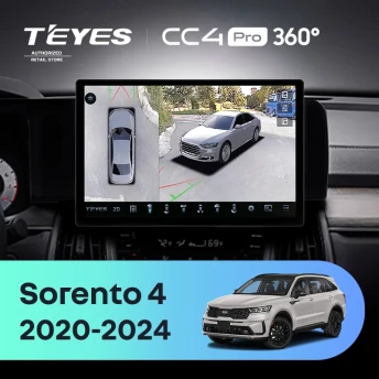 Штатная магнитола Teyes CC4 Pro 360 8/128 Kia Sorento 4 MQ4 (2020-2024) (13")