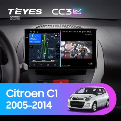 Штатная магнитола Teyes CC3 2K 4/64 Citroen C1 (2005-2014)