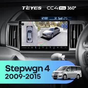Штатная магнитола Teyes CC4 Pro 360 12/256 Honda Stepwgn 4 (2009-2015) Правый руль