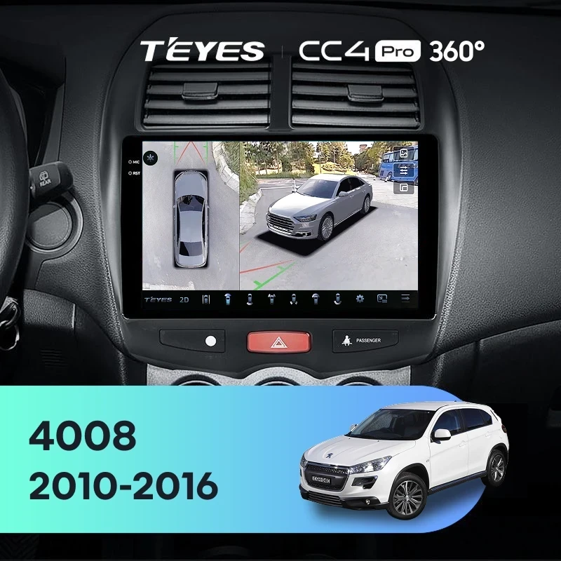 Штатная магнитола Teyes CC4 Pro 360 8/128 Peugeot 4008 (2010-2016) Тип-A