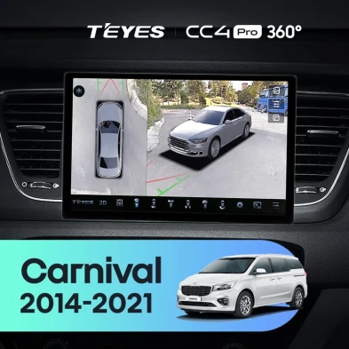 Штатная магнитола Teyes CC4 Pro 360 8/128 Kia Carnival 3 YP (2014-2021) F2 Тип-B (13")