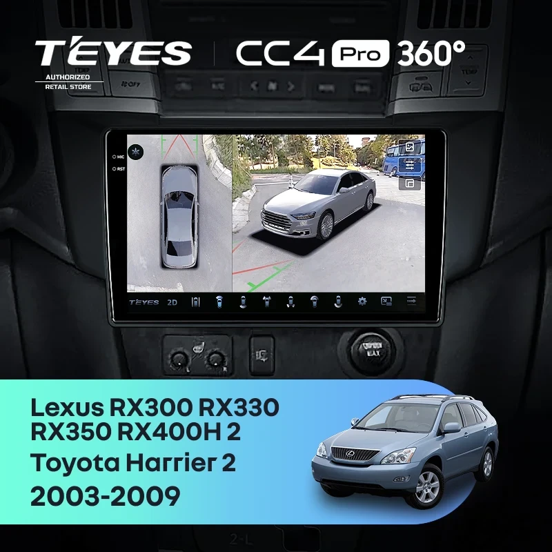 Штатная магнитола Teyes CC4 Pro 360 8/128 Lexus RX300 RX330 RX350 RX400H (2003-2009) F3