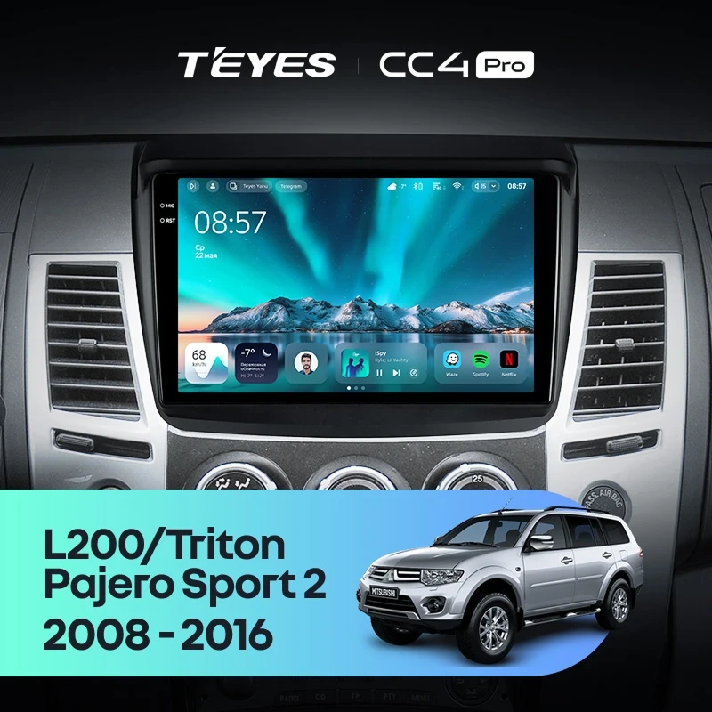 Штатная магнитола Teyes CC4 Pro 8/128 Mitsubishi L200 (2008-2016)
