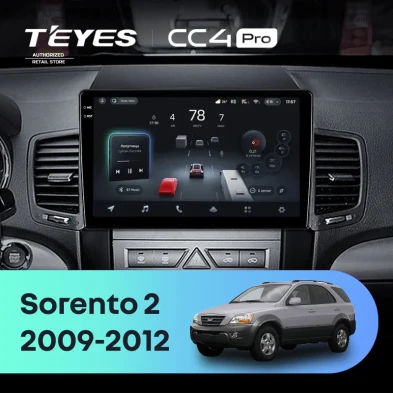 Штатная магнитола Teyes CC4 Pro 12/256 Kia Sorento 2 XM (2009-2012) Тип-B