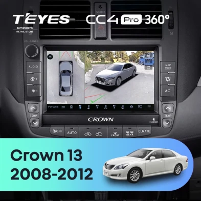 Штатная магнитола Teyes CC4 Pro 360 8/128 Toyota Crown 13 S200 (2008-2012) Тип-A