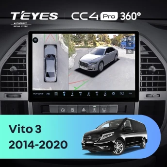 Штатная магнитола Teyes CC4 Pro 360 12/256 Mercedes-Benz Vito 3 W447 (2014-2020) (13")