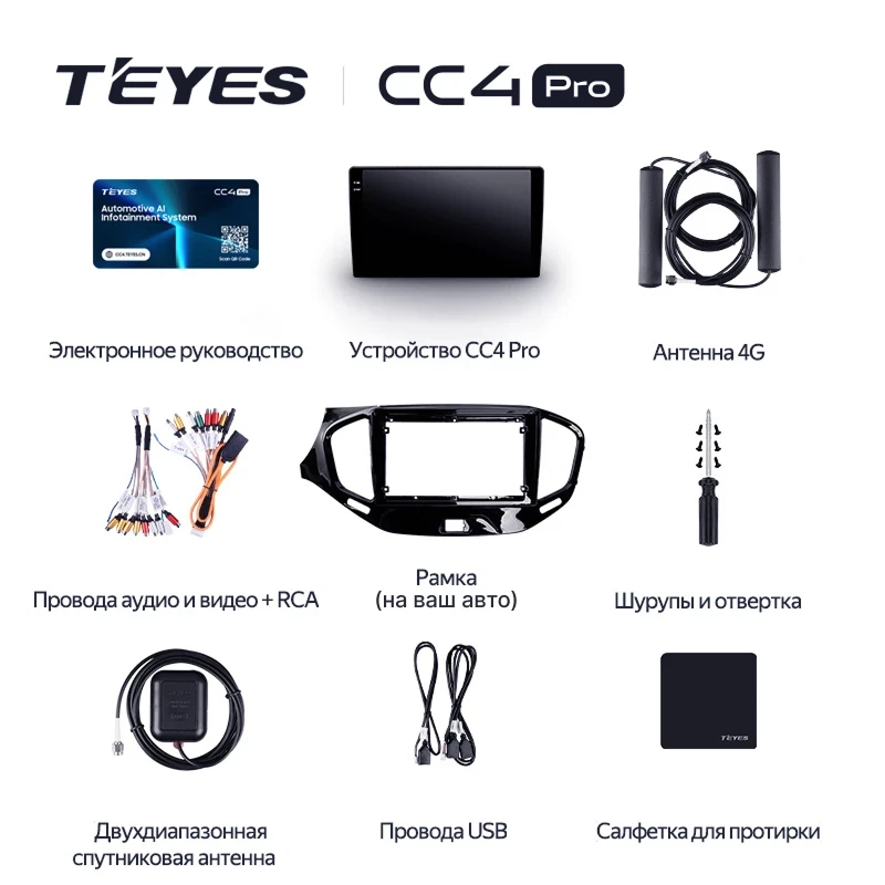 Штатная магнитола Teyes CC4 Pro 12/256 Peugeot Partner (2008-2019)