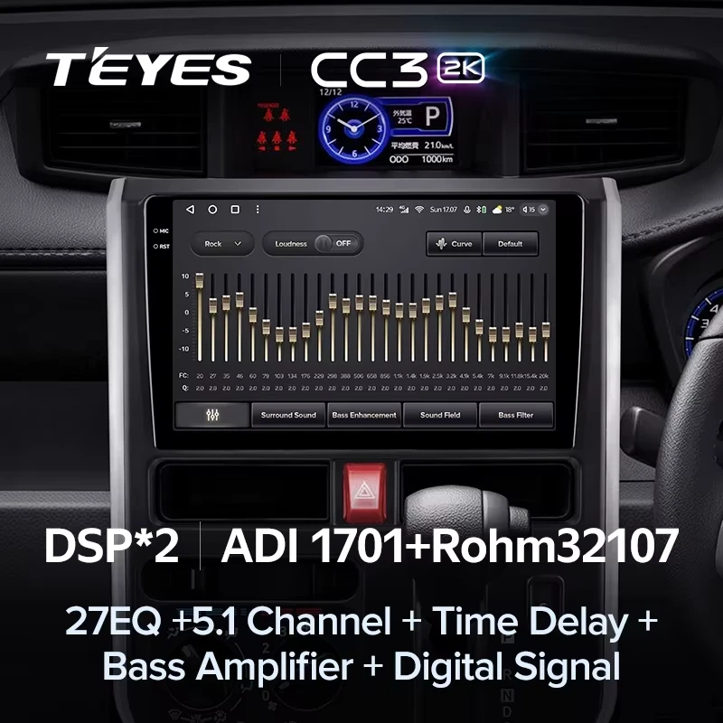 Штатная магнитола Teyes CC3 2K 4/64 Toyota Roomy (2016-2020) Правый руль