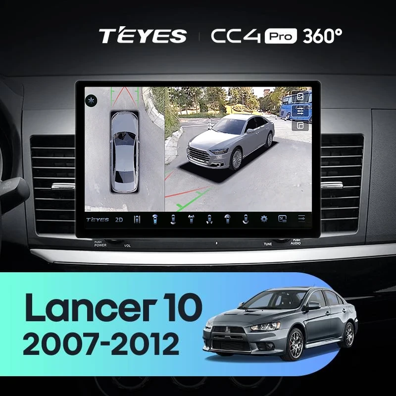 Штатная магнитола Teyes CC4 Pro 360 8/128 Mitsubishi Lancer 10 CY (2007-2012) Тип-B (11")