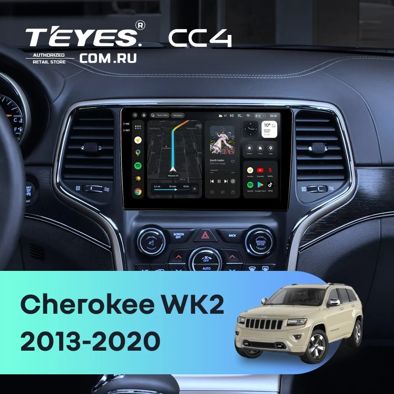 Штатная магнитола Teyes CC4 6/64 Jeep Grand Cherokee WK2 (2013-2020) F3