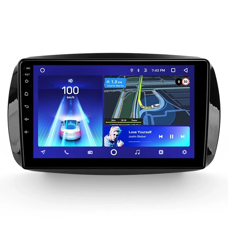 Переходная рамка Mercedes-Benz Smart Fortwo 3 C453 A453 W453 (2014-2020) (9")