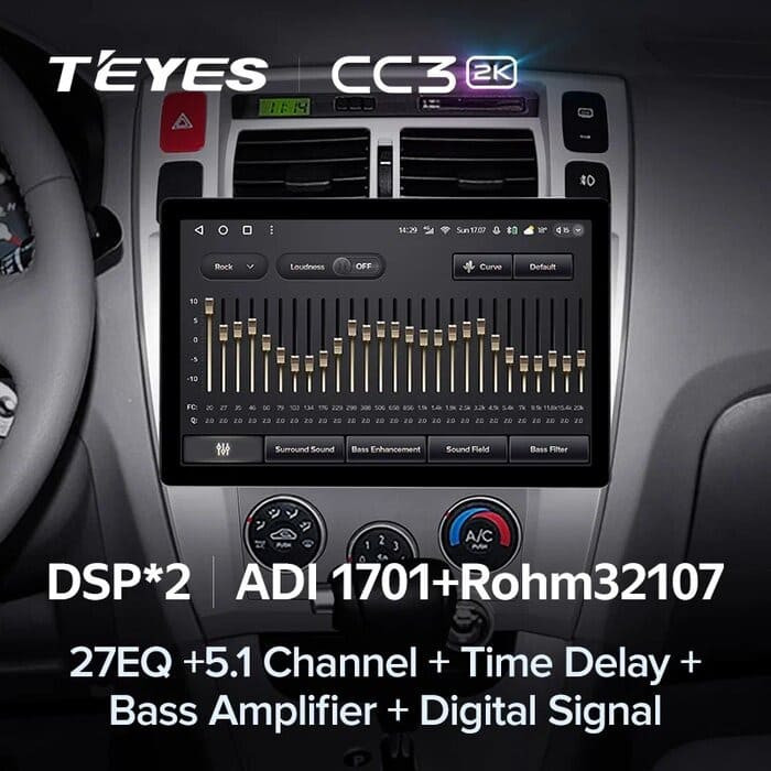 Штатная магнитола Teyes CC3 2K 4/64 Hyundai Tucson 1 (2004-2009) F1 (11")