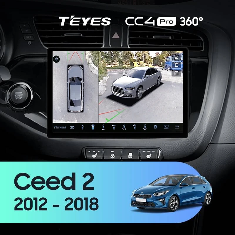 Штатная магнитола Teyes CC4 Pro 360 12/256 Kia Ceed 2 JD (2012-2018) (11")