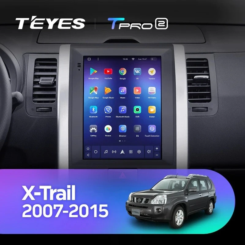 Штатная магнитола Tesla style Teyes TPRO 2 3/32 Nissan X-Trail T31 (2007-2015) F2