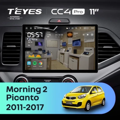 Штатная магнитола Teyes CC4 Pro 12/256 Kia Picanto (2011-2017) (11")