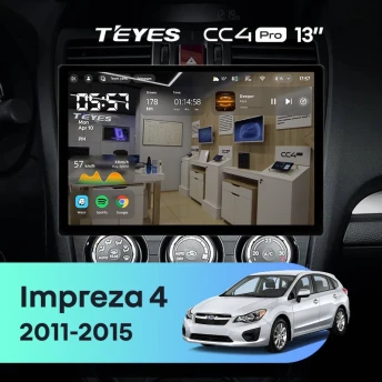 Штатная магнитола Teyes CC4 Pro 12/256 Subaru Impreza 4 (2011-2015) Тип-B (13")