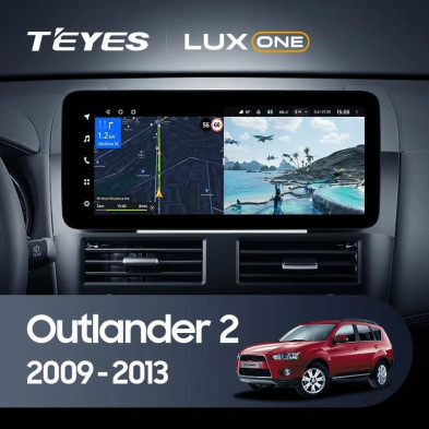 Штатная магнитола Teyes LUX ONE 360 6/128 Mitsubishi Outlander 2 CW0W (2009-2013) Тип-A
