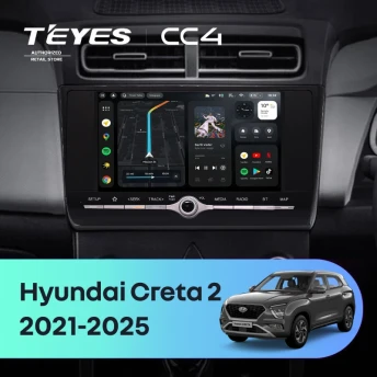 Штатная магнитола Teyes CC4 6/64 Hyundai Creta 2 (2021-2022) с кнопками