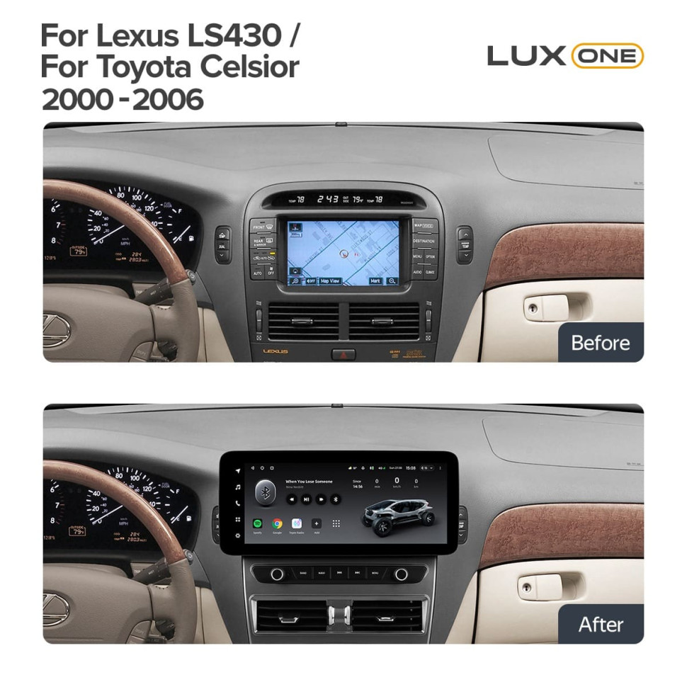 Переходная рамка Lexus LS430 / Toyota Celsior 3 (2000-2006) (F3) (12,3")