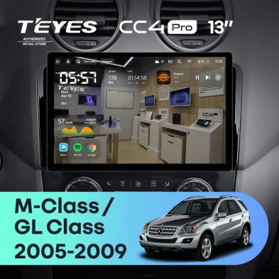 Штатная магнитола Teyes CC4 Pro 8/128 Mercedes-Benz ML-Class (2005-2009) F1 (13")
