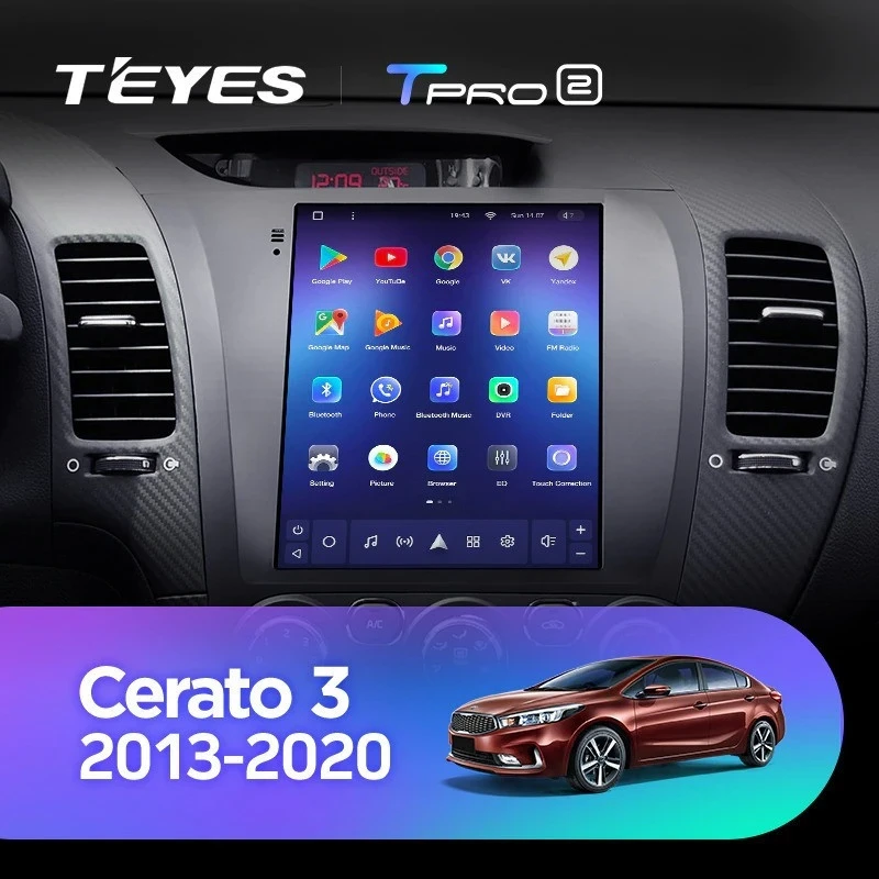 Штатная магнитола Tesla style Teyes TPRO 2 4/64 Kia Cerato 3 (2013-2020)