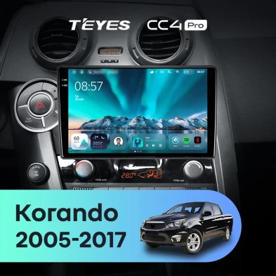 Штатная магнитола Teyes CC4 Pro 12/256 SsangYong Korando Sports (2005-2017)