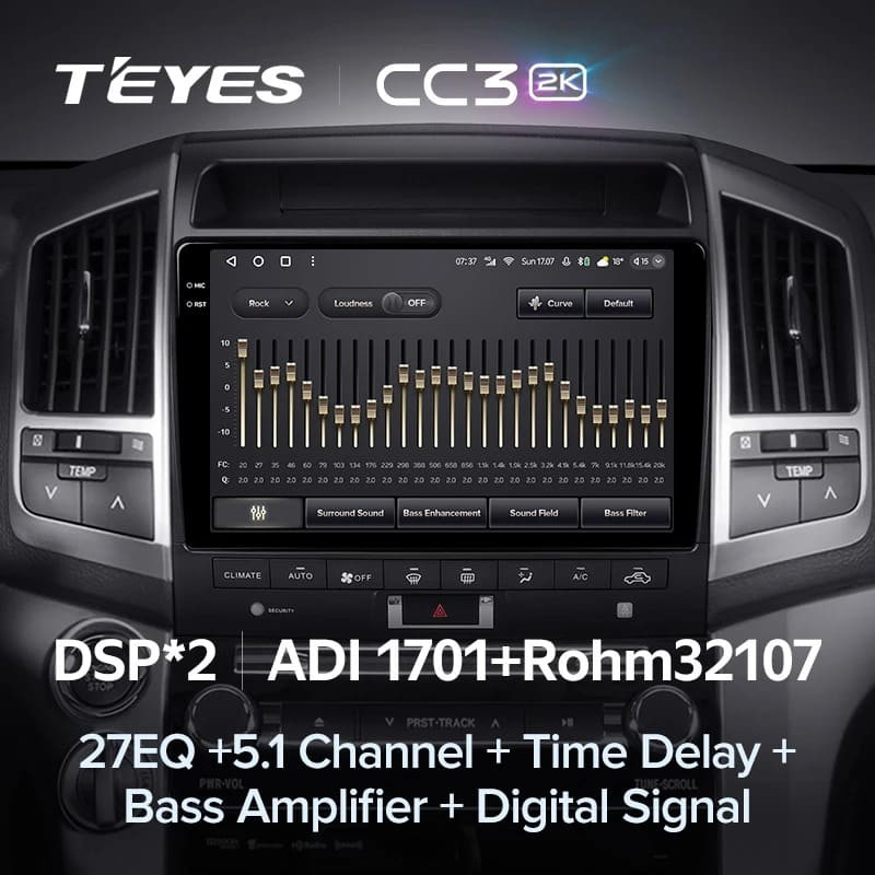 Штатная магнитола Teyes CC3 2K 4/64 Toyota Land Cruiser 11 200 (2007-2015) F3 Тип-B