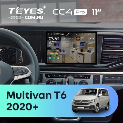 Штатная магнитола Teyes CC4 Pro 8/128 Volkswagen Multivan (T6) 2020+ (11")