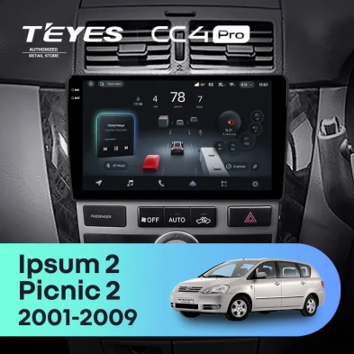 Штатная магнитола Teyes CC4 Pro 12/256 Toyota Ipsum 2 ACM20 (2001-2009)