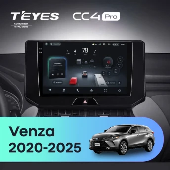 Штатная магнитола Teyes CC4 Pro 12/256 Toyota Venza (2020-2026)