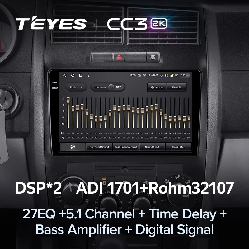 Штатная магнитола Teyes CC3 2K 4/64 Dodge Charger 6 LX (2005-2010)