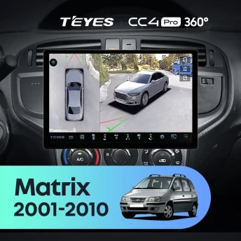 Штатная магнитола Teyes CC4 Pro 360 12/256 Hyundai Matrix (2001-2010) (13")